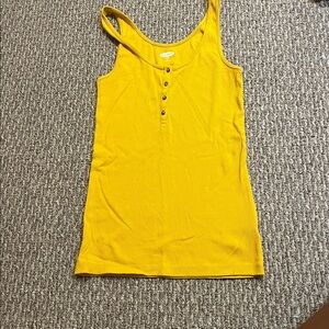 Old Navy Yellow Slim Fit Sleeveless Top